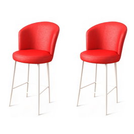 Hanah Home Uras - Rojo y Blanco (Set de 2 piezas)